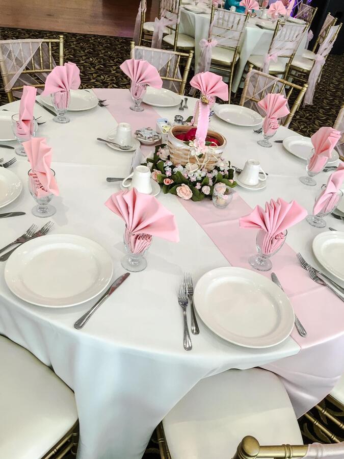 Elegant table settings at Croatian Center
